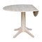 International Concepts Round 42 in Rd Dual Drop Leaf Pedestal Table, 30.3 inH, Unfinished, Ready to Finish, 42 in W, 42 in L K-42DPT-27B - alternate 8
